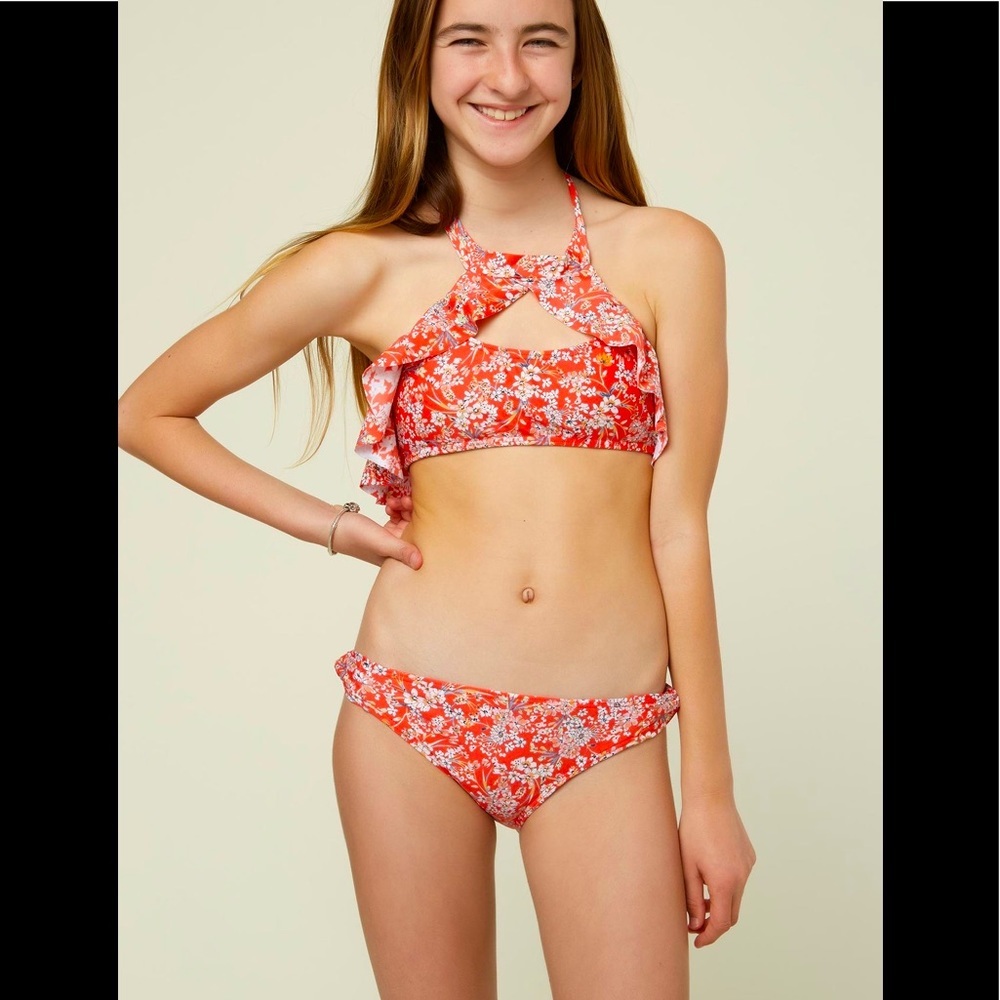 O’ Neill GIRL'S PIPER DITSY HI-NECK TOP SWIM SET